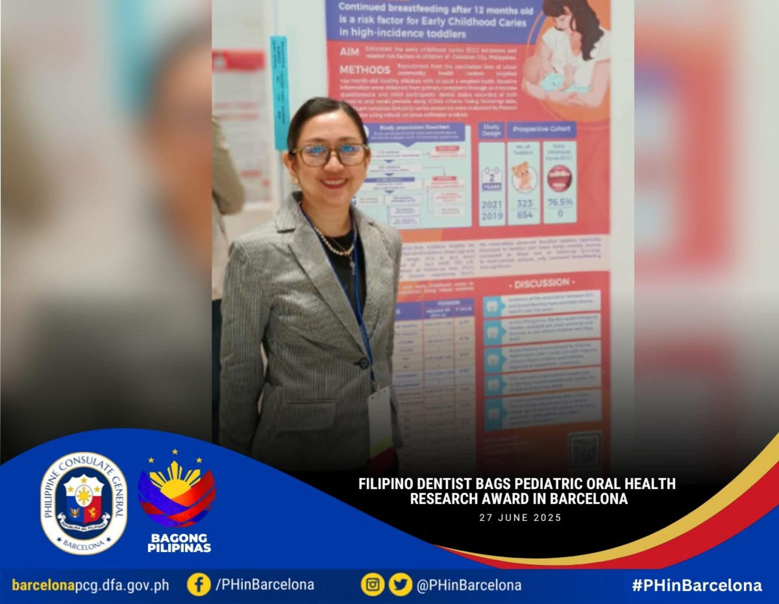 Dr. Maritess Oliveros Villarico Receives Pediatric Oral Health Research Award at IADR 2025 in Barcelona